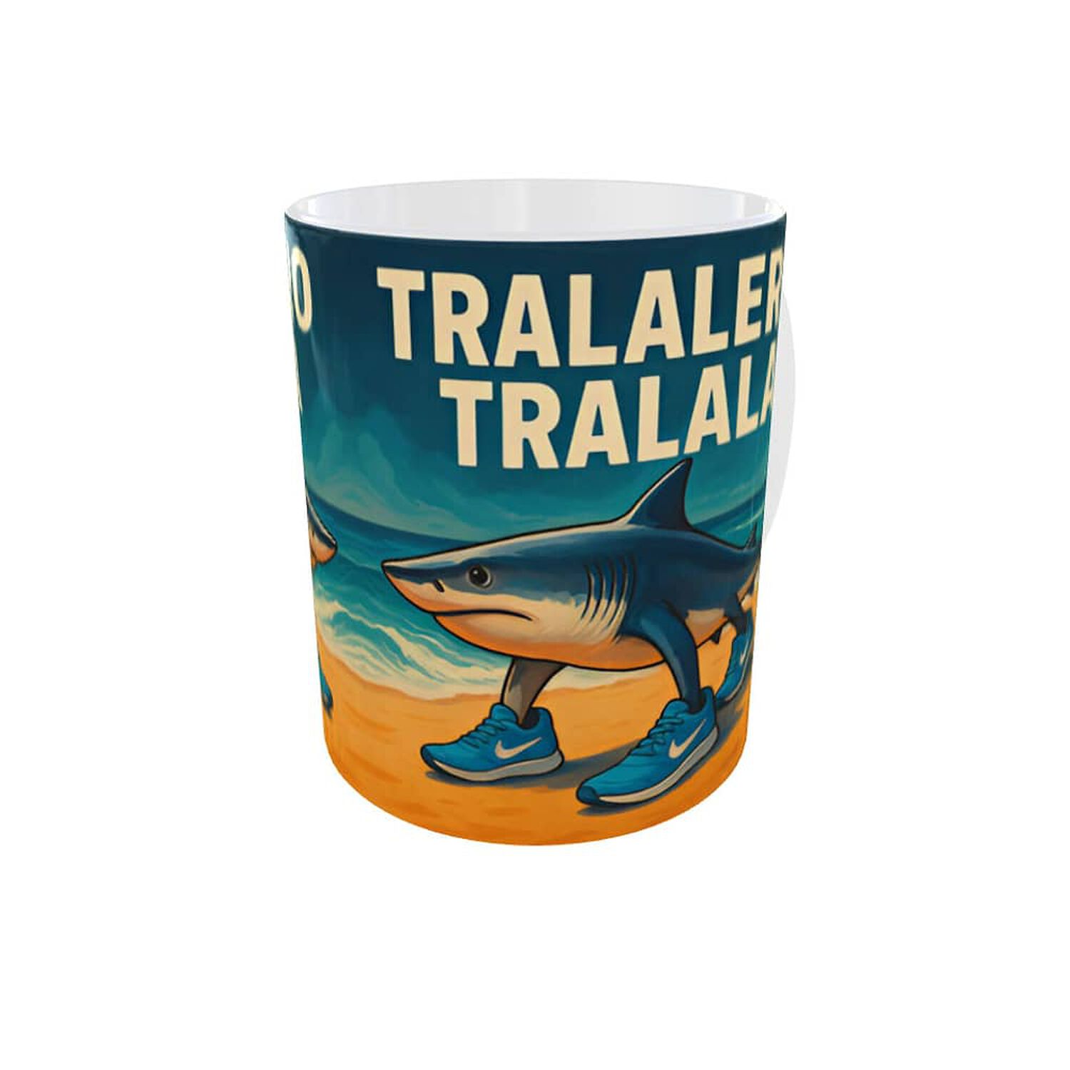Taza Tibur&oacute;n Caminando Tralalero Tralala Dise&ntilde;o &Uacute;nico 325 Ml image number 3.0