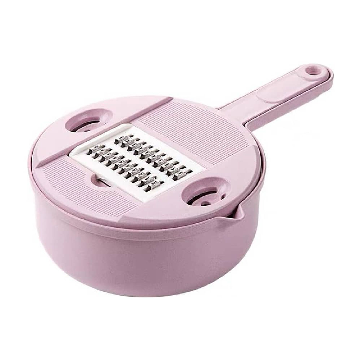 Picador Rallador Cortador Multiuso Frutas Verduras Vegetales Rosa image number 0.0