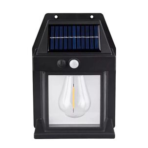 Aplique Lampara De Pared Solar Foco Con Sensor De Movimiento