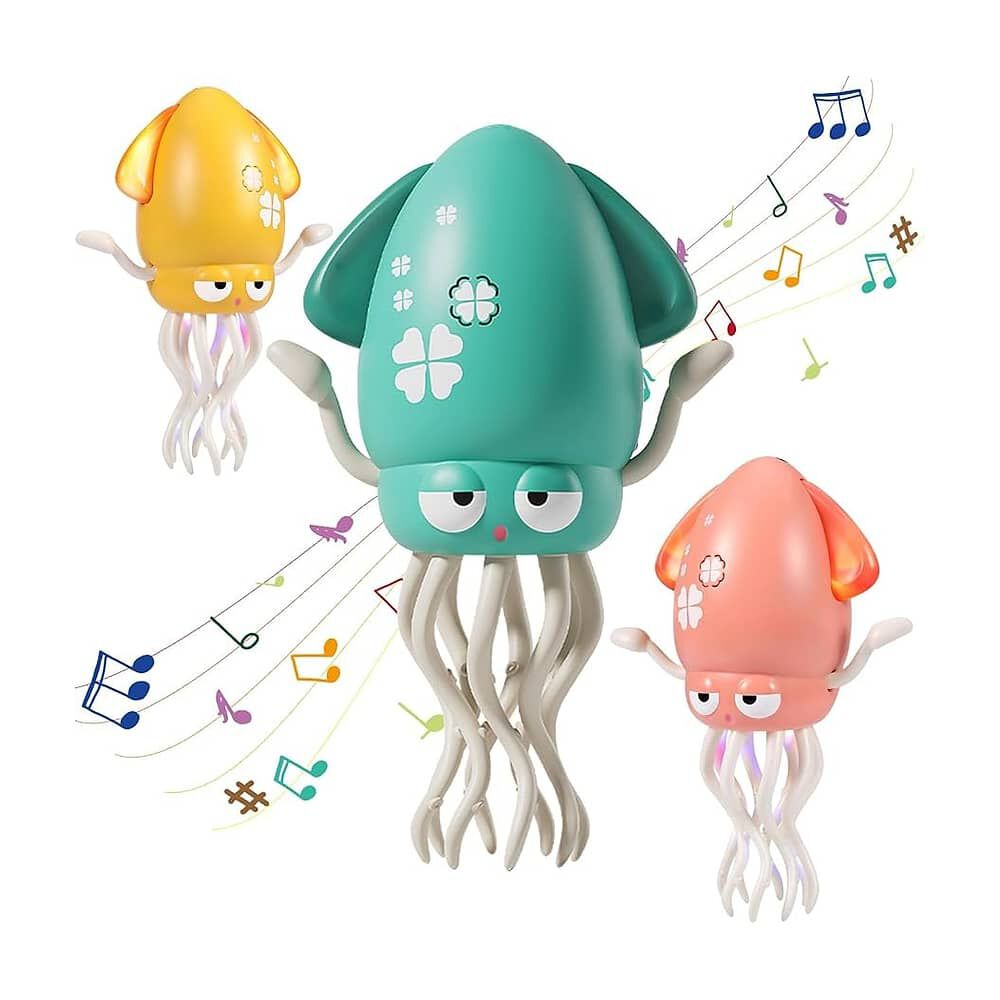 Pulpo Bailar&iacute;n Squid Toys Musical Con Luces Para Ni&ntilde;o Estimulador Color Rosado image number 4.0