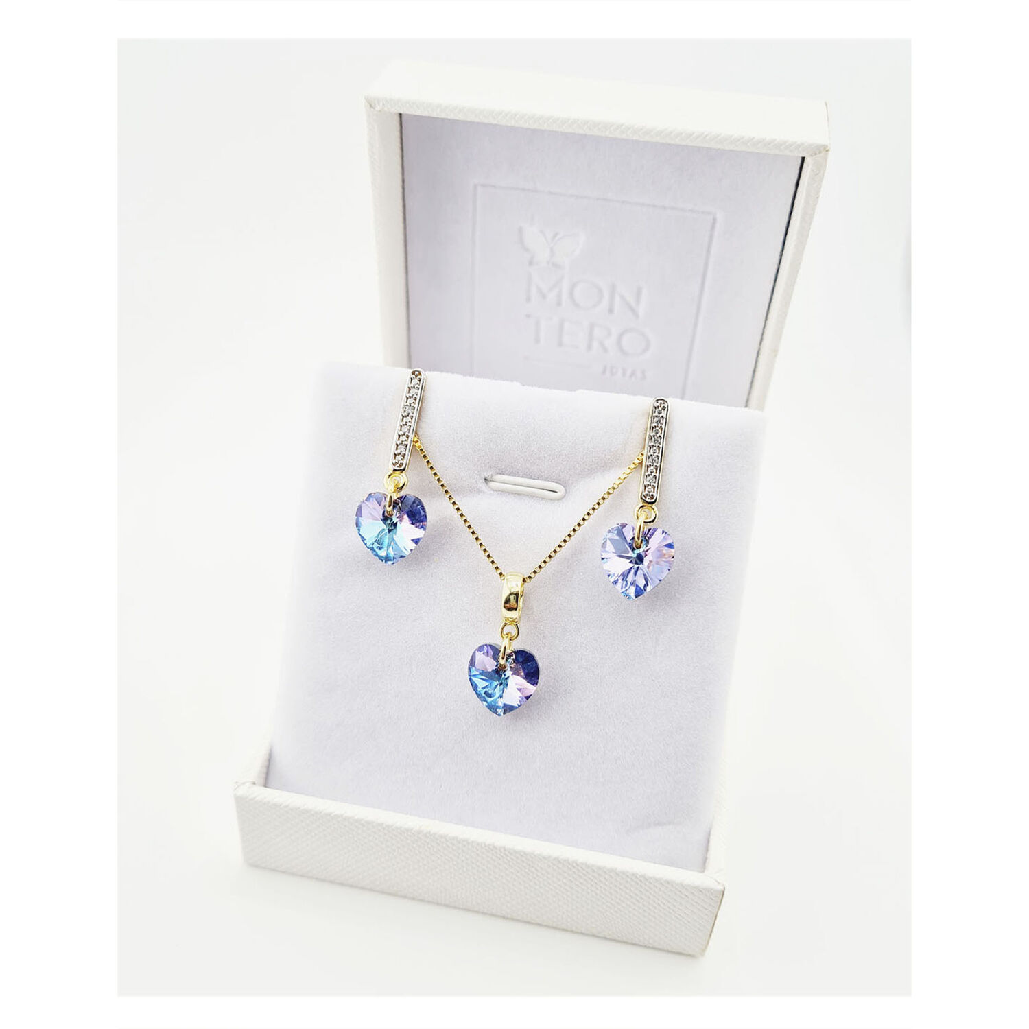 Conjunto Romance Gold Cristales Genuinos Vitral Light image number 2.0