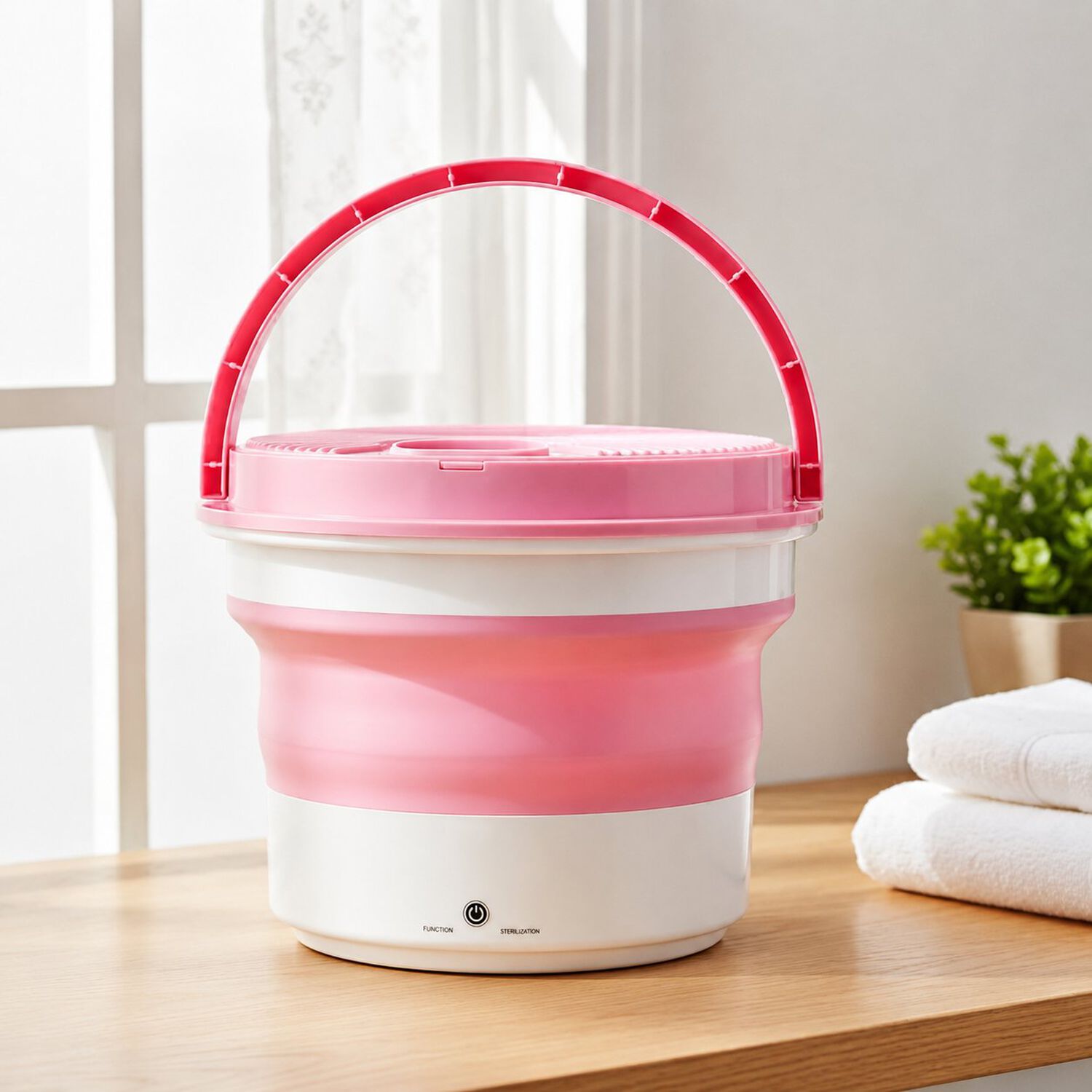 Mini Lavadora Plegable Port&aacute;til Para Ropa Interior Articulos Livianos Con Limpieza Con Ozono image number 7.0