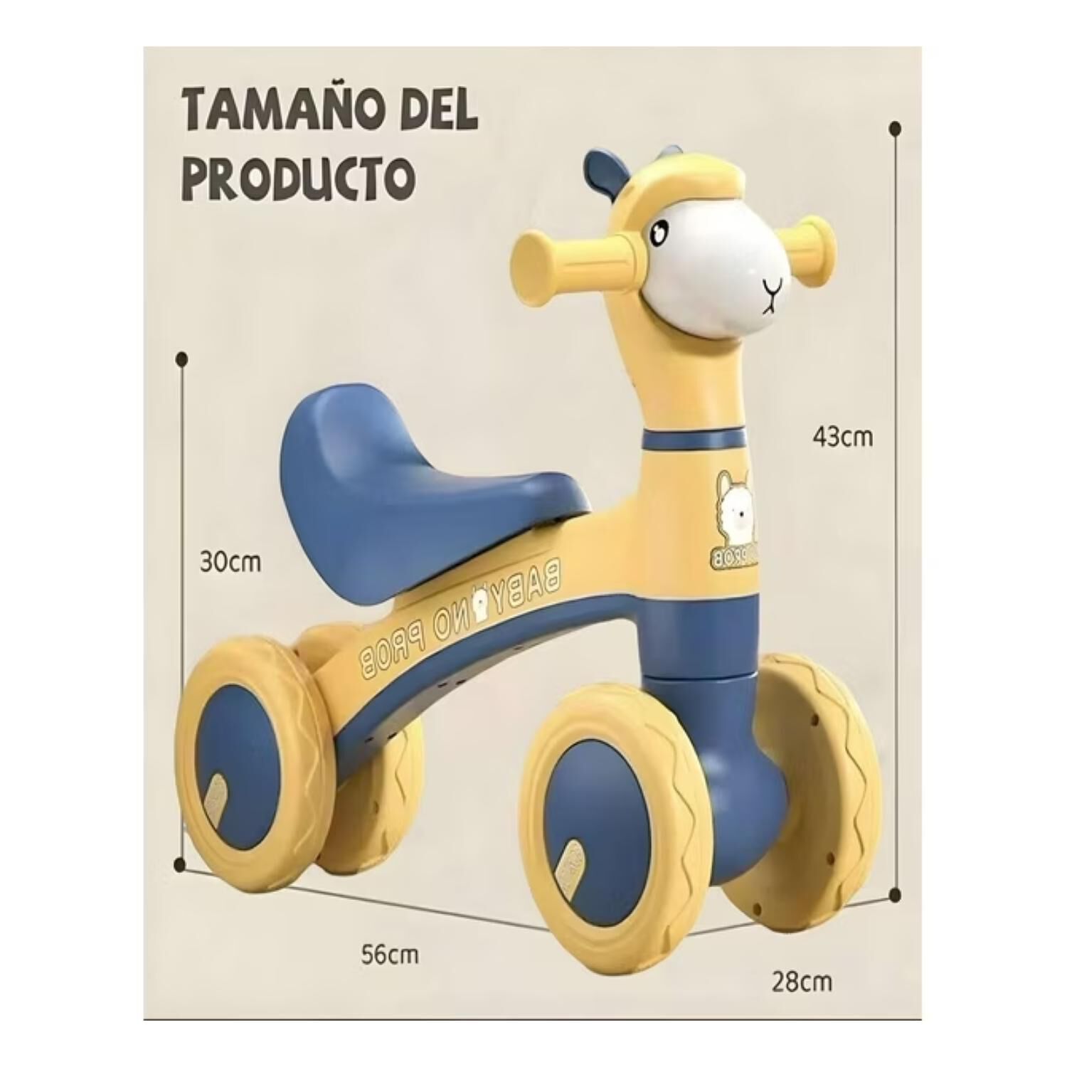 Juguete Correpasillo Bicicleta De Equilibrio Amarillo Infantil image number 2.0