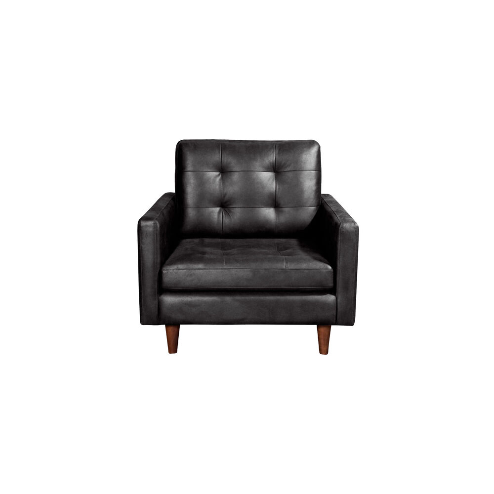 Sofa Napoles 1 Cuerpo Cuero Kentucky Negro image number 0.0