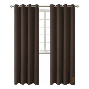 Cortina Blackout 140x220 Cm Marrón Poliéster Aislante
