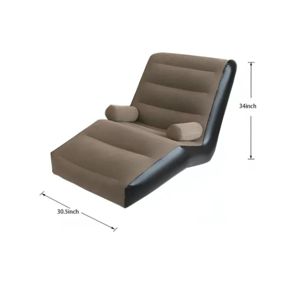 Sof&aacute; Sill&oacute;n Silla Puff Inflable Apoya Brazos Tumbona Camping image number 7.0