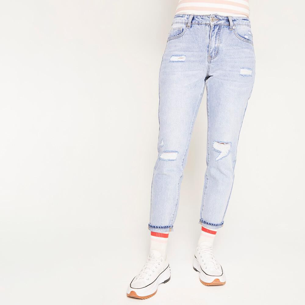 Jeans Roturas Tiro Alto Mom Mujer Freedom image number 0.0