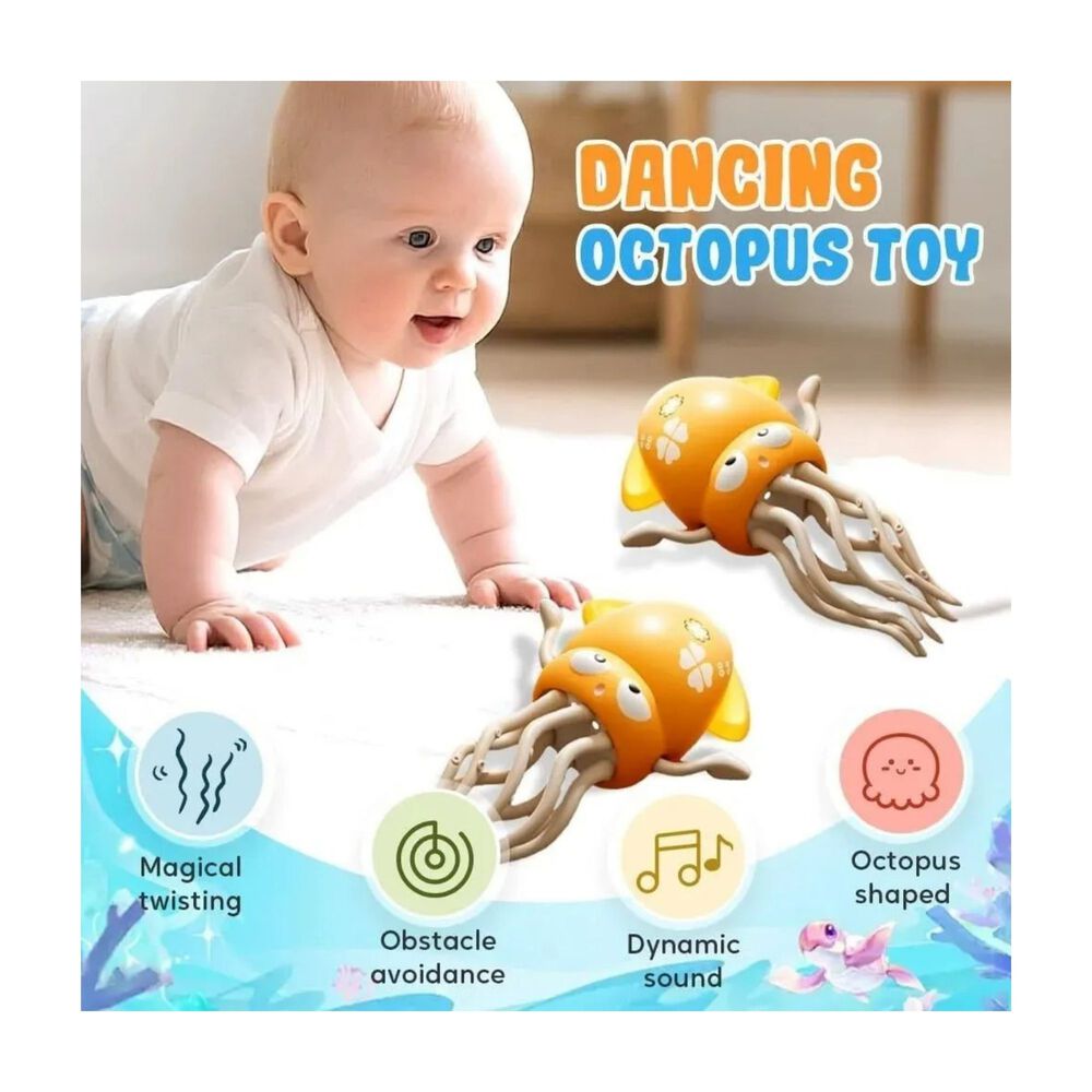 Pulpo Bailar&iacute;n Squid Toys Musical Con Luces Para Ni&ntilde;o Estimulador Color Verde image number 2.0