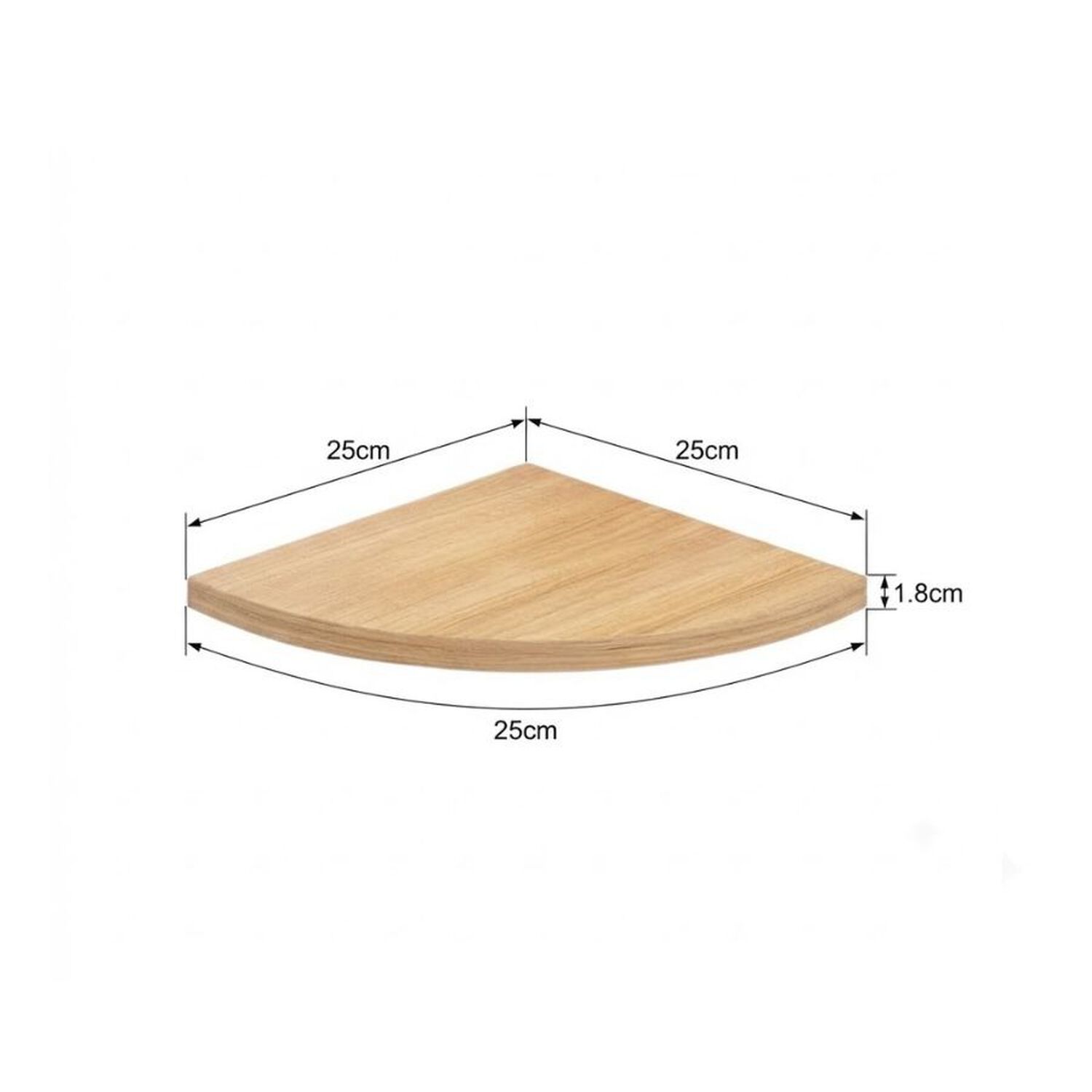 Estante Flotante Esquinero Madera Minimalista 25cm image number 4.0
