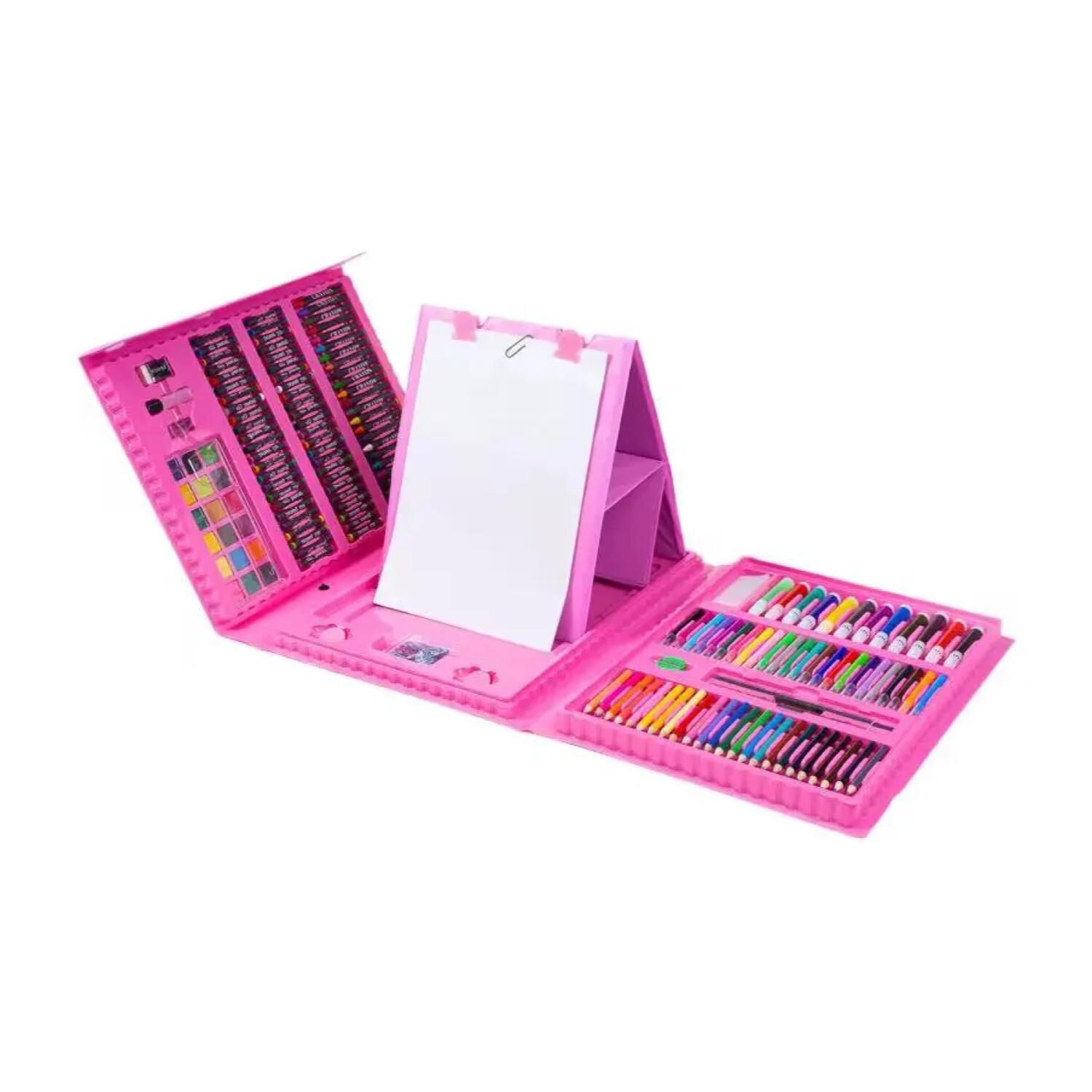 Set 208 Lapices Para Colorear Con Maleta Rosada Infantil image number 0.0