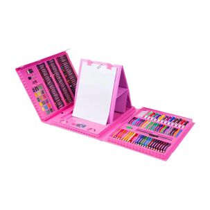Set 208 Lapices Para Colorear Con Maleta Rosada Infantil