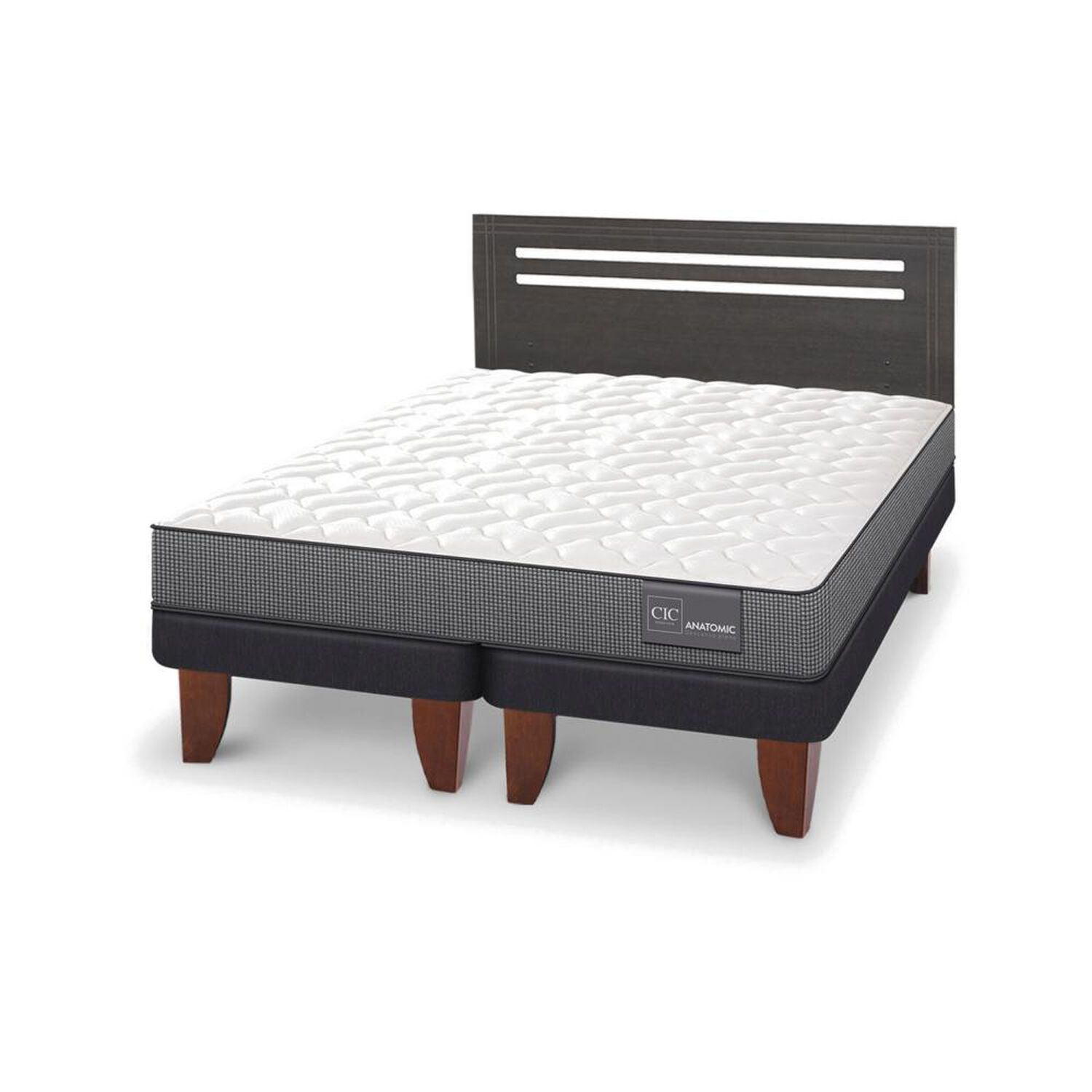 Cama Europea Cic Anatomic / 2 Plazas / Base Dividida + Respaldo image number 2.0