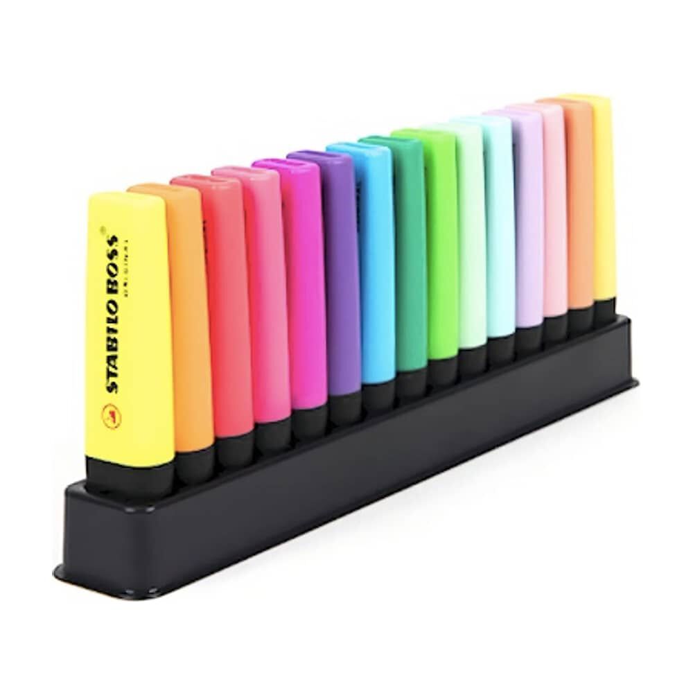 Set 15 Destacadores Stabilo Boss Neon - Pastel Punta Cincel image number 2.0