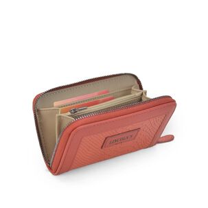 Billetera Mujer Madreselva Croco Carmin Lincoln's