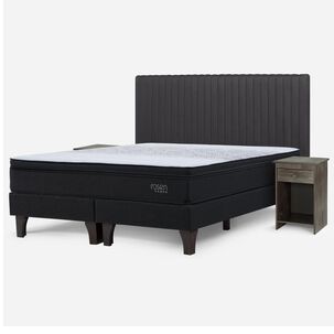 Cama Europea Rosen Tempo / King / Base Normal + Set De Maderas