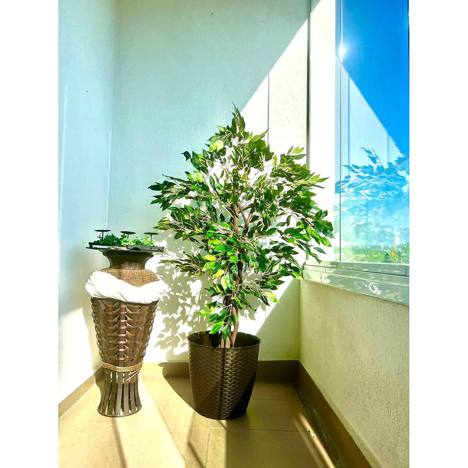 2 X 1 Plantas Artificiales Baratas Ficus 120 Cm Arbusto Real image number 2.0