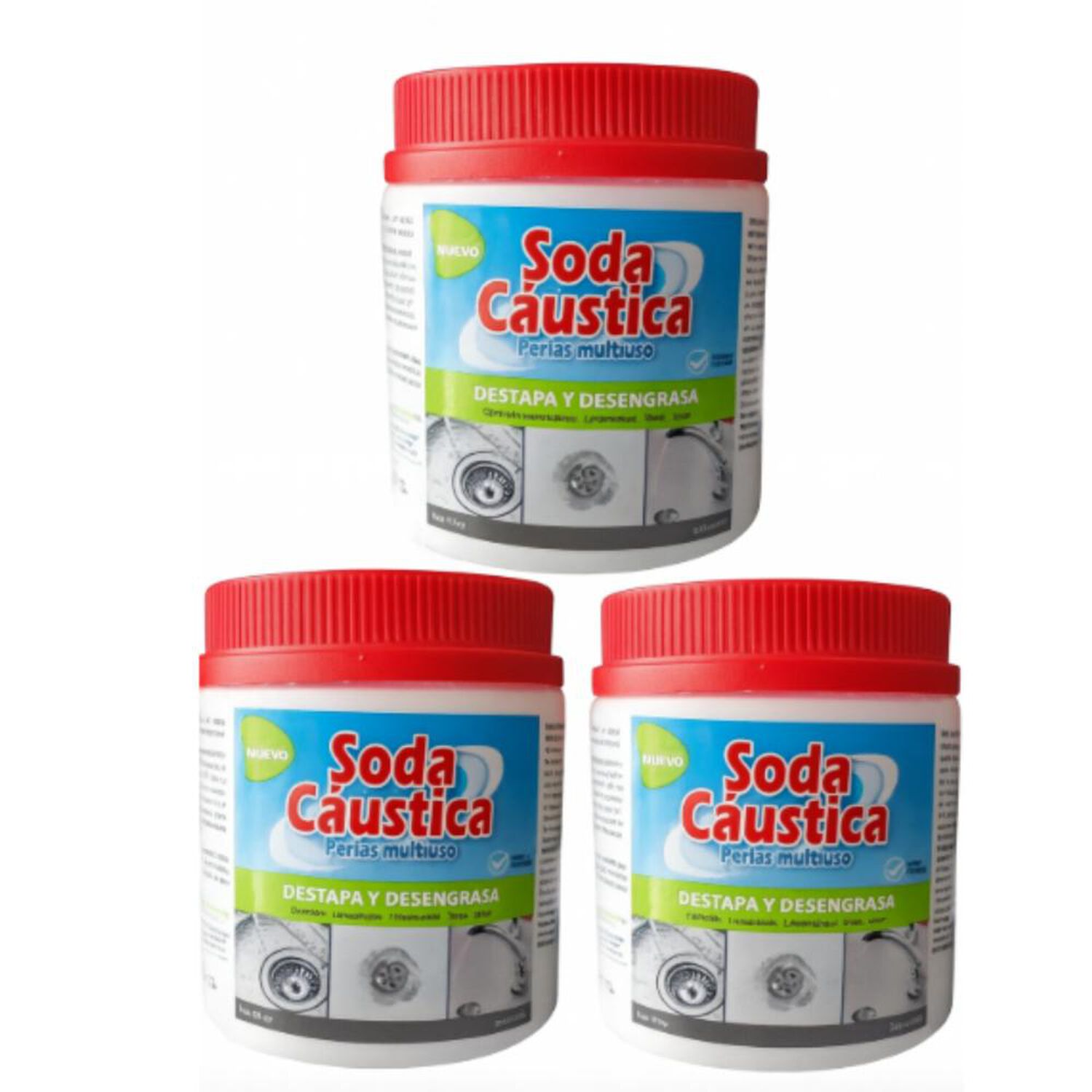 Soda C&aacute;ustica En Perlas Pote 1/2kg Passol Original image number 2.0