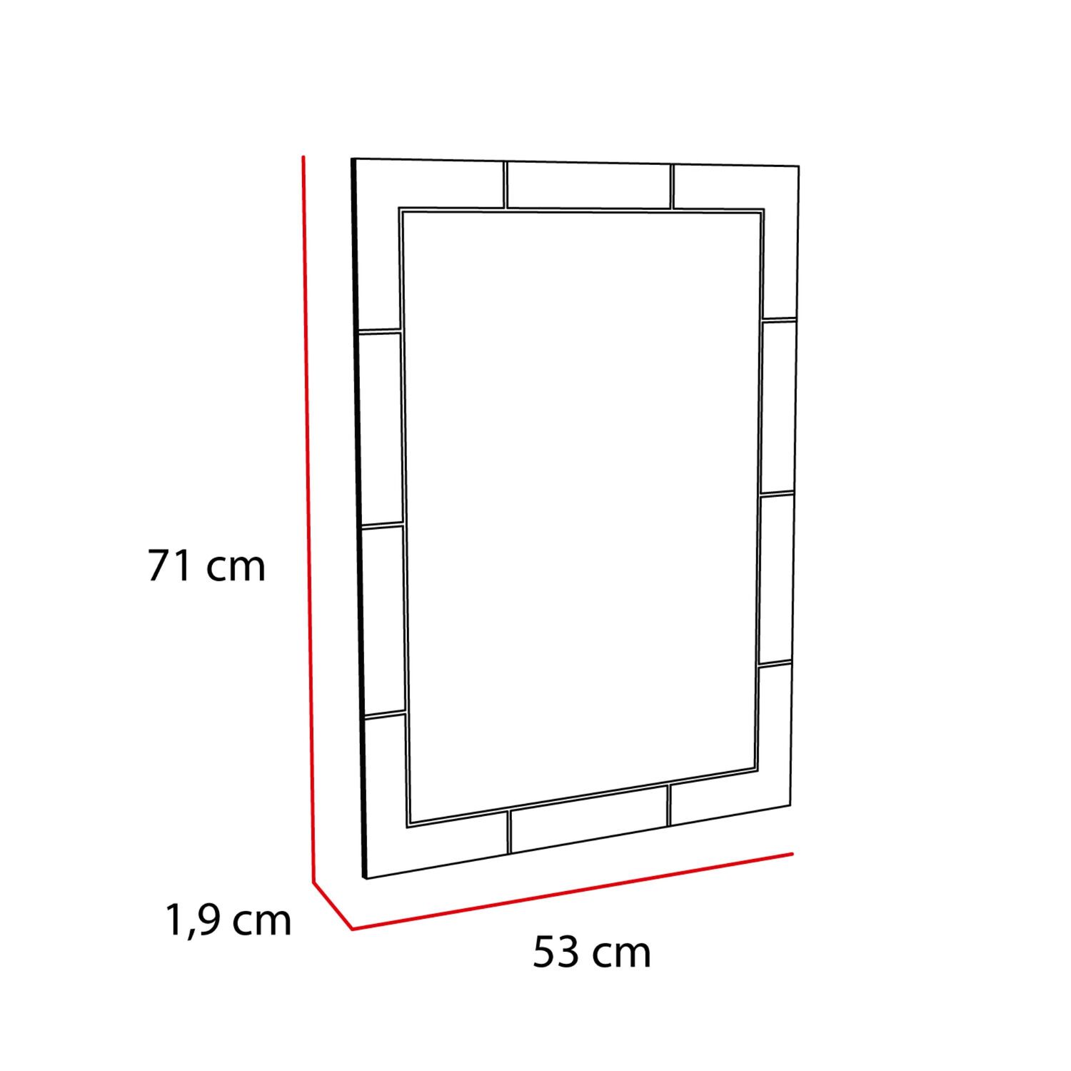 Espejo Rectangular 71x53x1,9 Cm Fm-067 image number 3.0