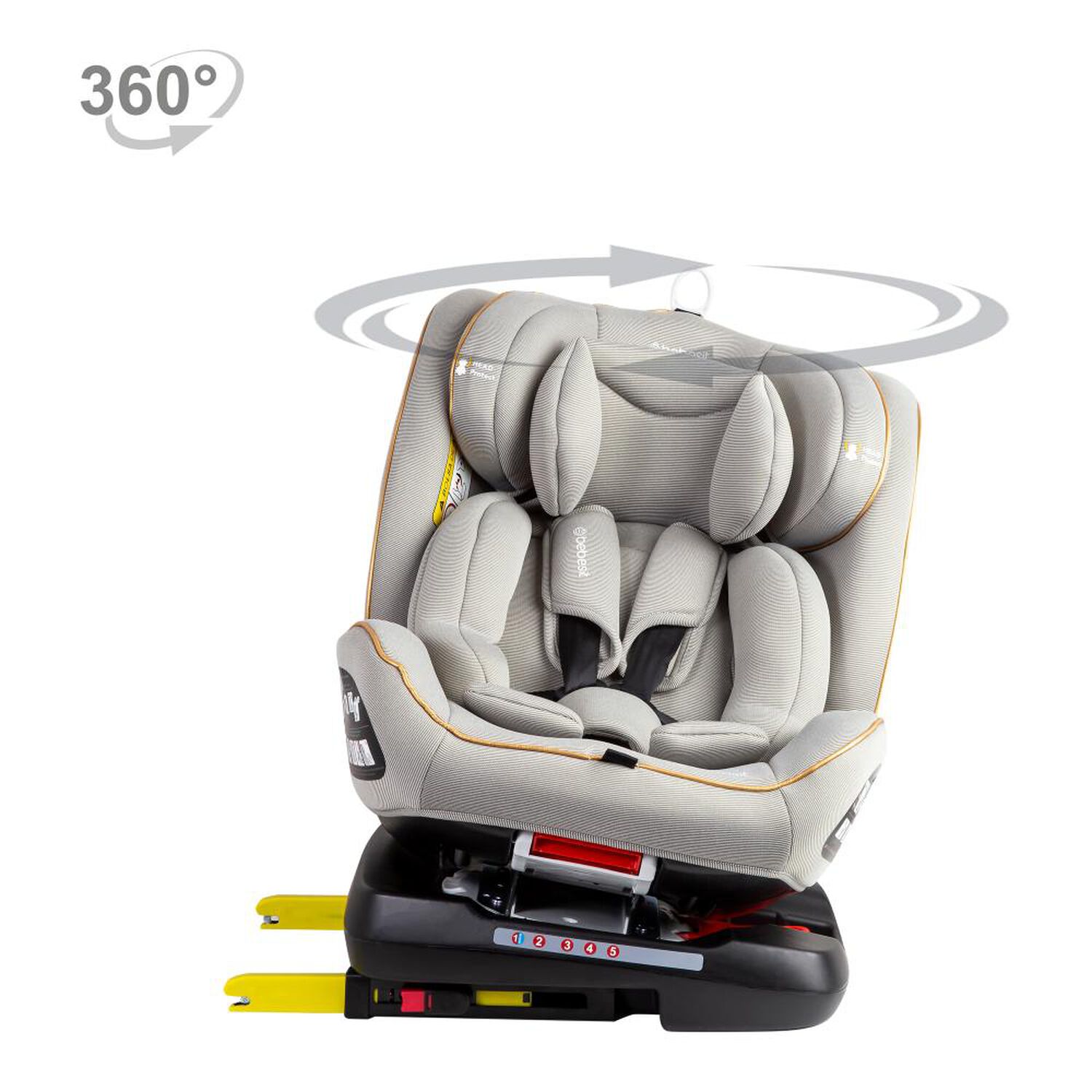 Silla de Auto Supra 360 Light Grey Bebesit image number 9.0