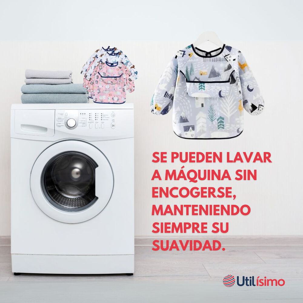 Pack 3 Babero Delantal Impermeable Manga Larga Bebe Y Ni&ntilde;o image number 8.0