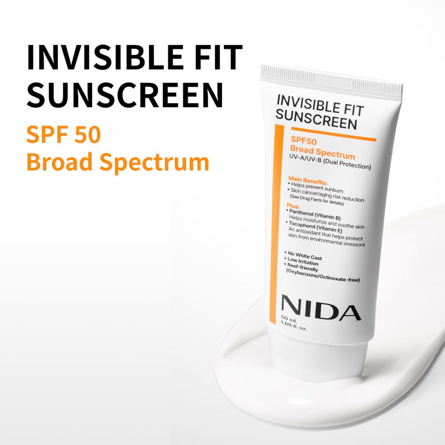 Invisible Fit Sun Cream Spf50+ Pa++++ (nida) -50ml Protector Solar Ligero image number 2.0
