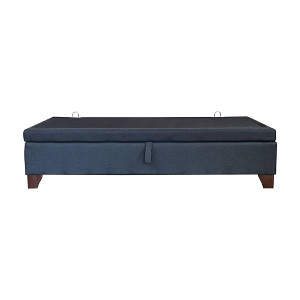 Base De Cama Ba&uacute;l Gris 1 Plaza Largo 190 Cm Con Patas De Madera 11 Cm image number 0.0