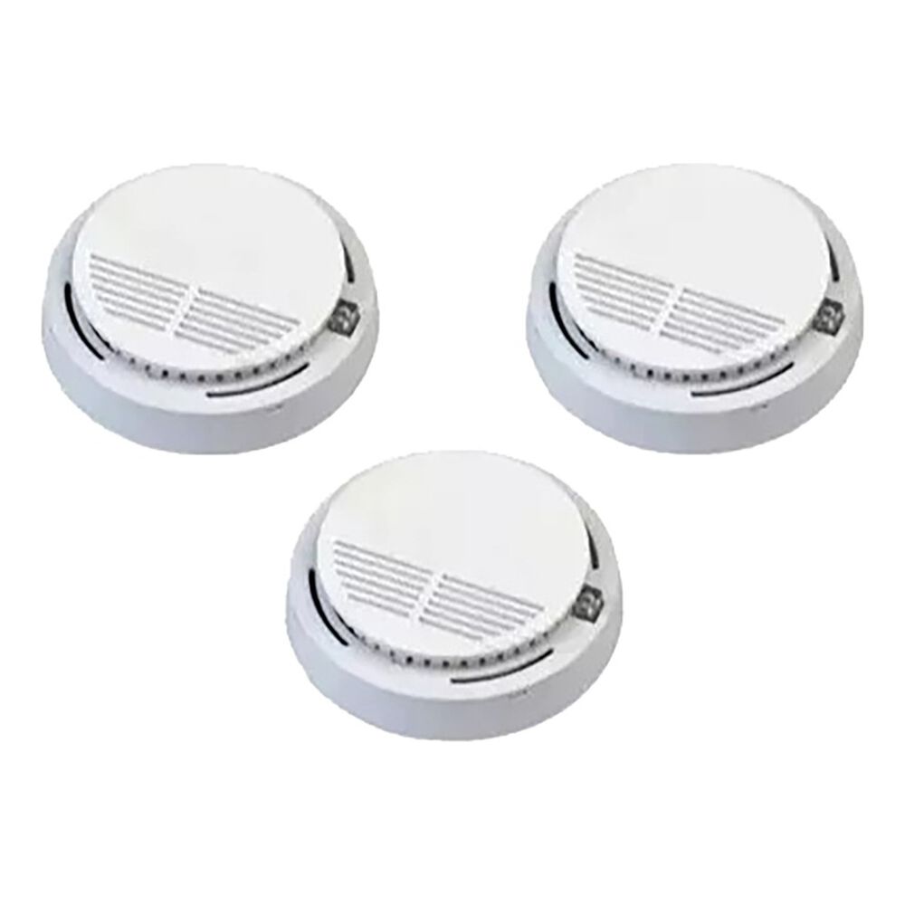 Pack 3 Detectores Humo Inalámbricos Batería 9v 85db image number 0.0