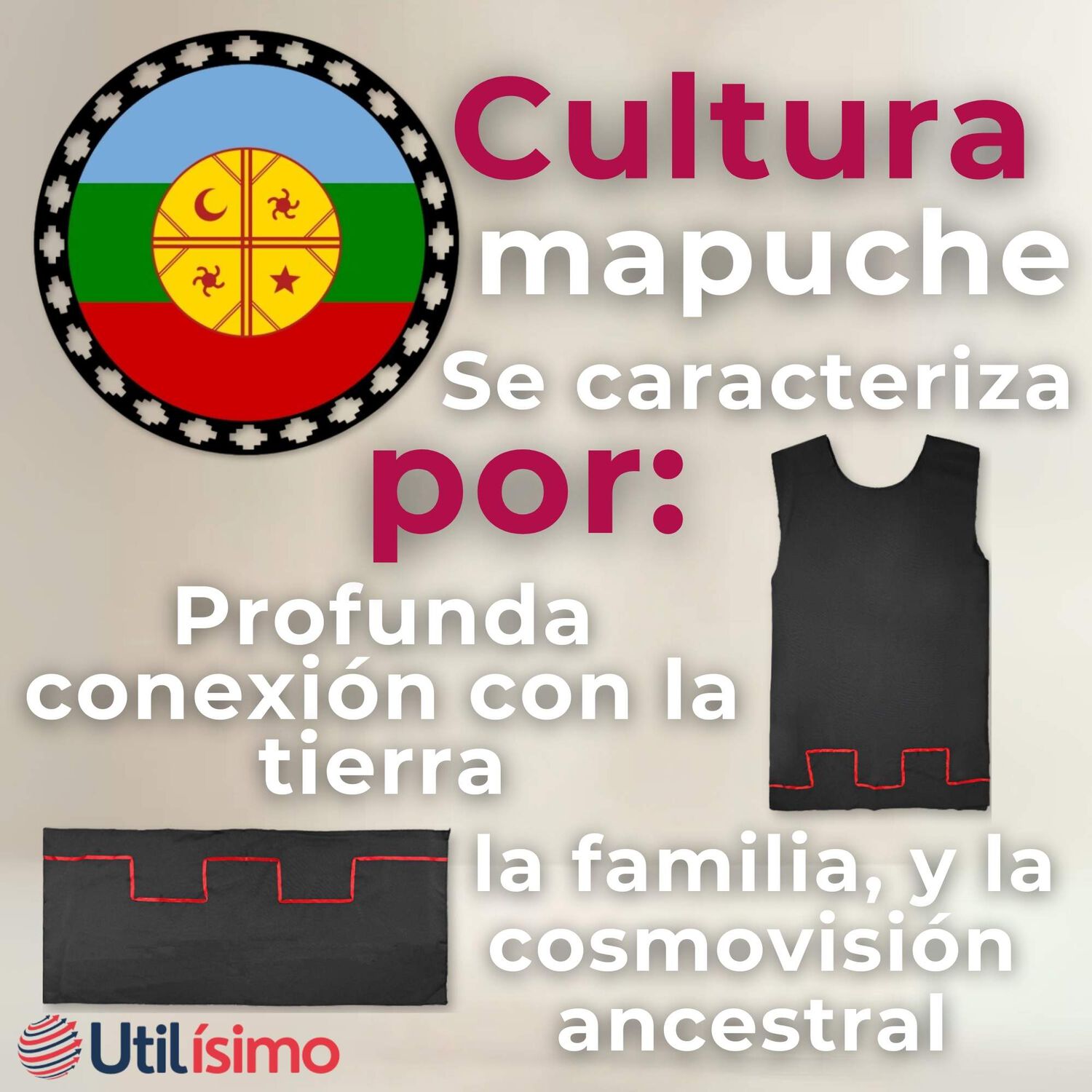Traje Vestido Mapuche Ni&ntilde;a Incluye Trapelacucha 4 A&ntilde;os Hasta Talla S Vestimenta T&iacute;pica image number 5.0