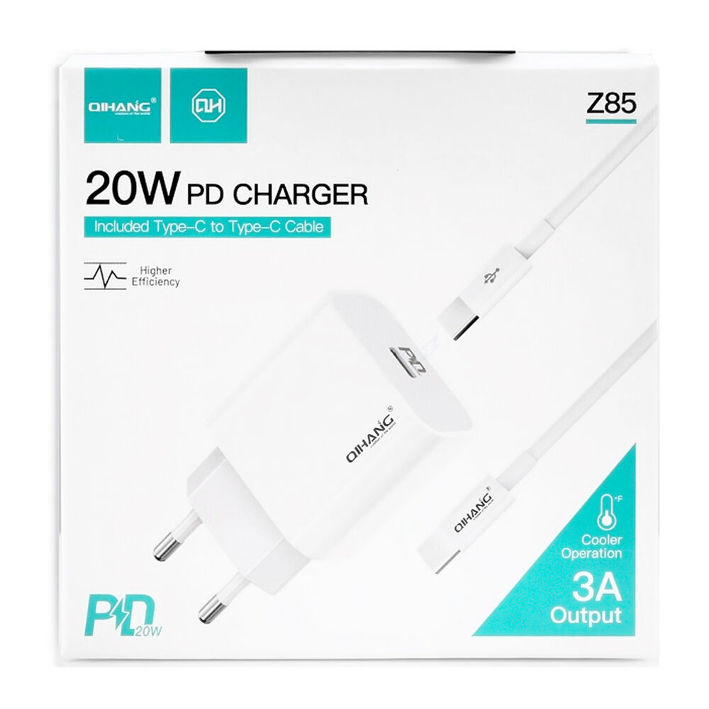 Cargador Usb-c Pd 20w Con Cable Usb-c - Blanco image number 0.0