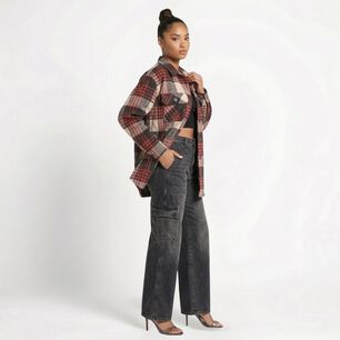 Camisa Le&ntilde;adora Mujer Oversize - Shacket