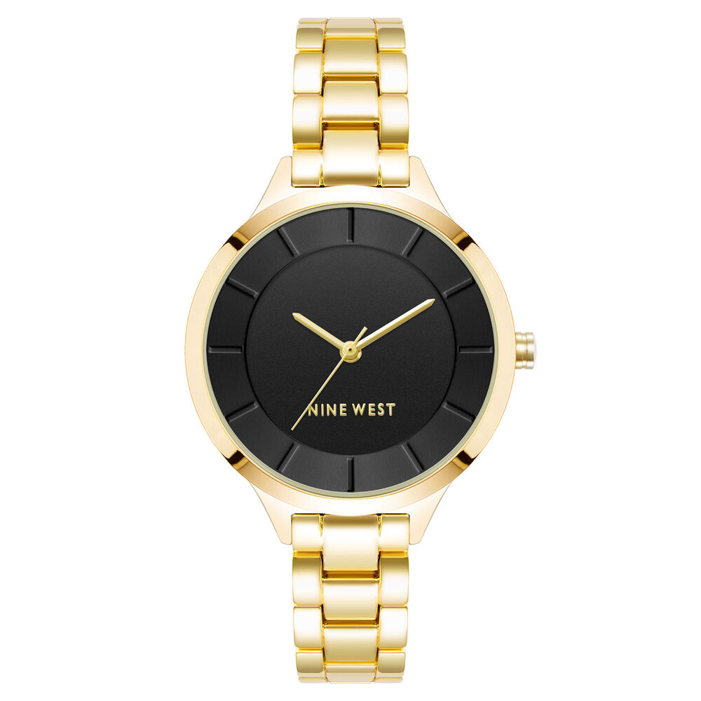 Reloj Dorado Nine West Mujer Nw/2224bkgb image number 0.0