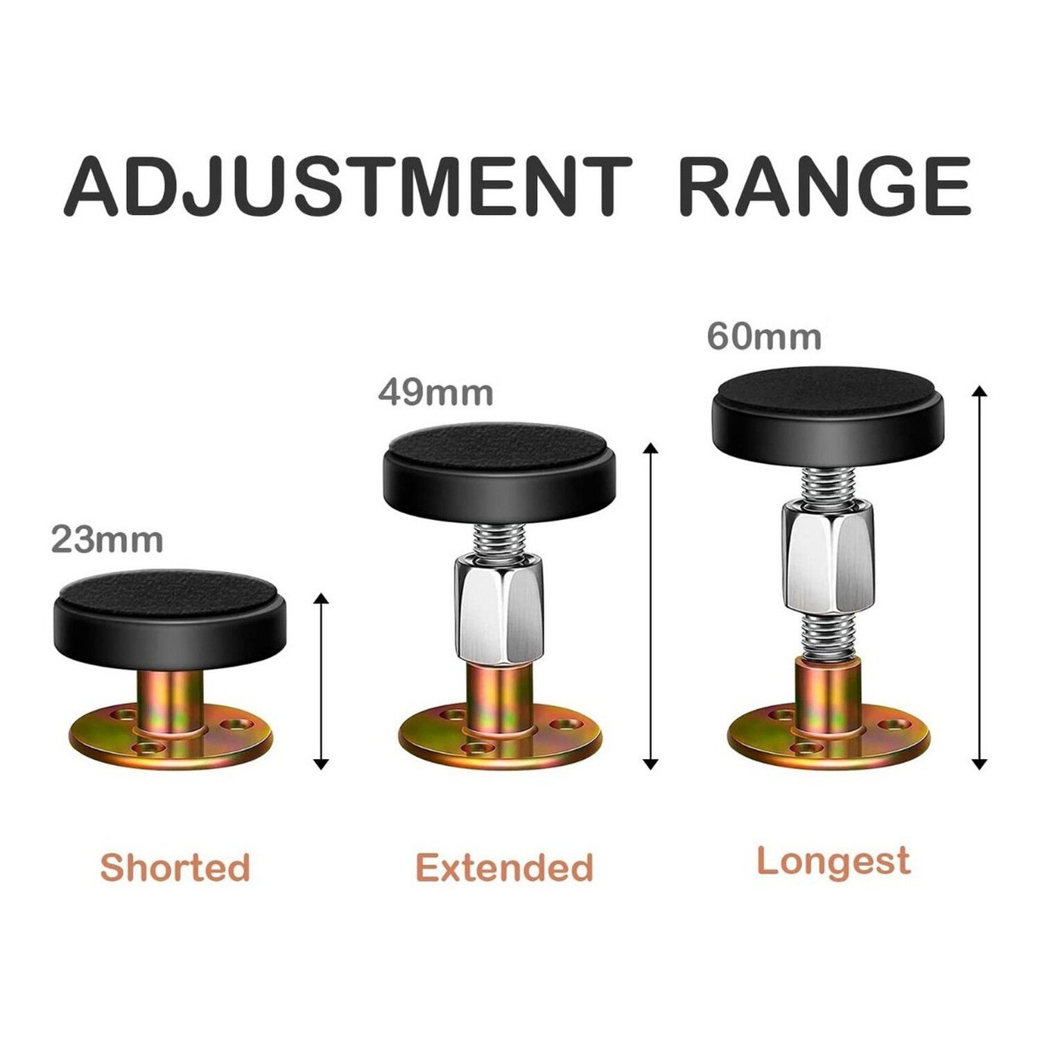 Cojines Antivibraci&oacute;n Para Cama Pared Ajustable 2 Unidades image number 2.0