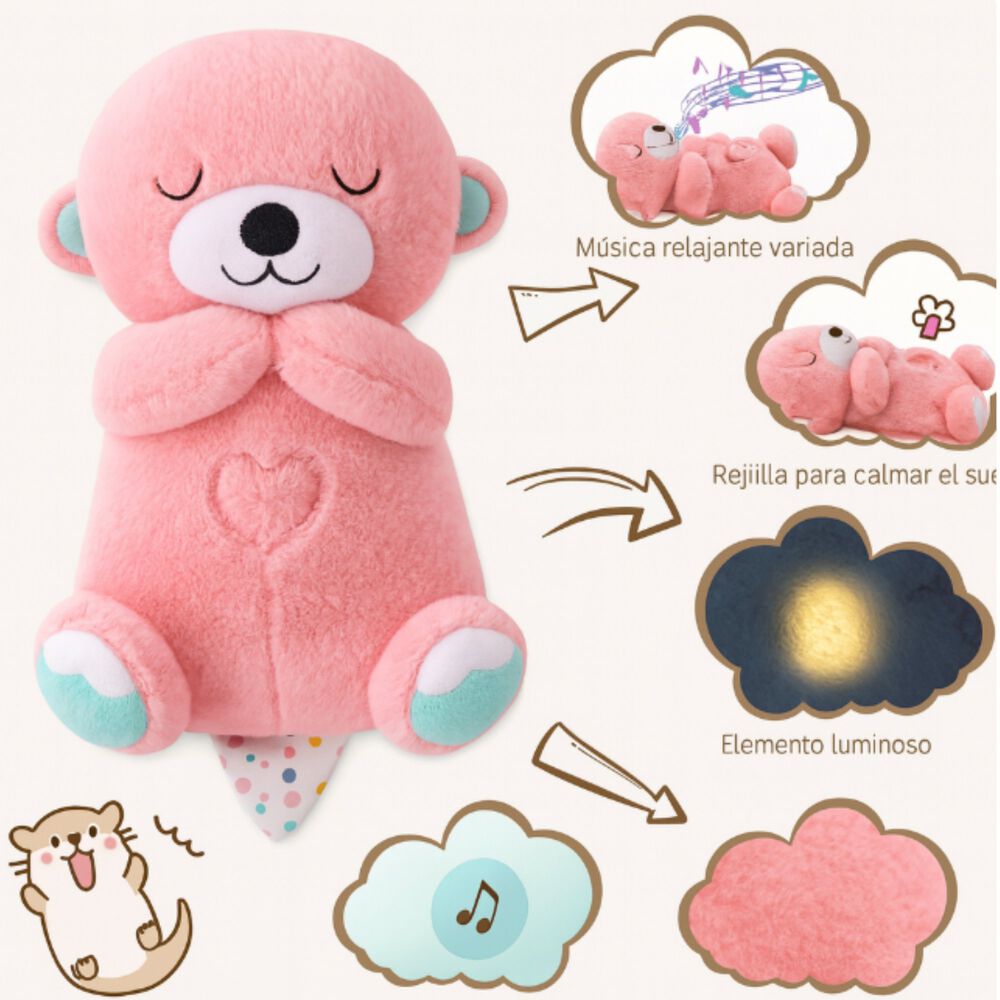 Nutria Peluche Relajante Luz Musical Juguete Respiraci&oacute;n image number 16.0