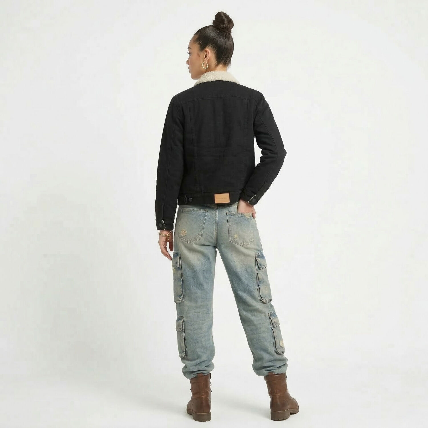 Chaqueta Mezclilla Jeans Chiporro Sherpa Mujer image number 2.0