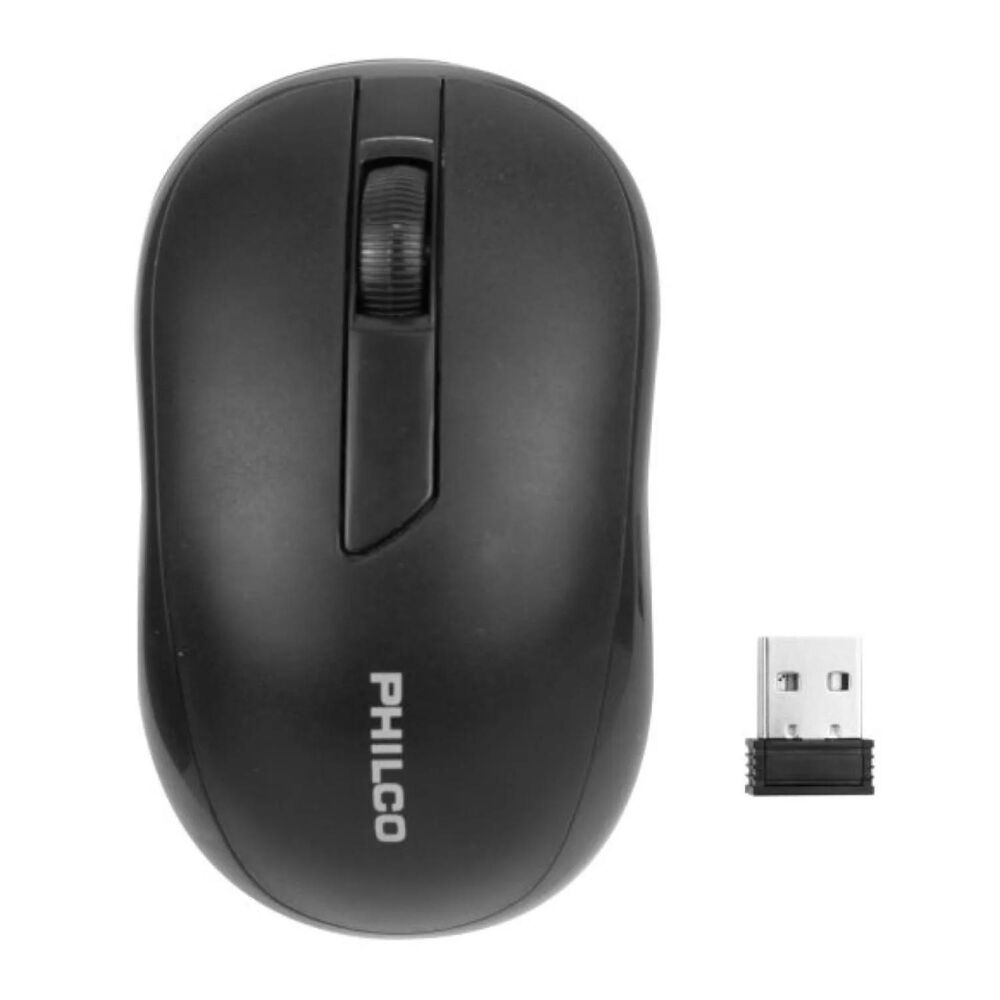 Mouse Inalambrico Usb 3 Botones Negro image number 1.0