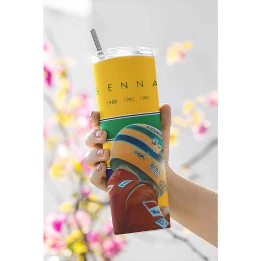 Termo Botella Termica F1 Senna Ayrton Casco Brasil image number 4.0