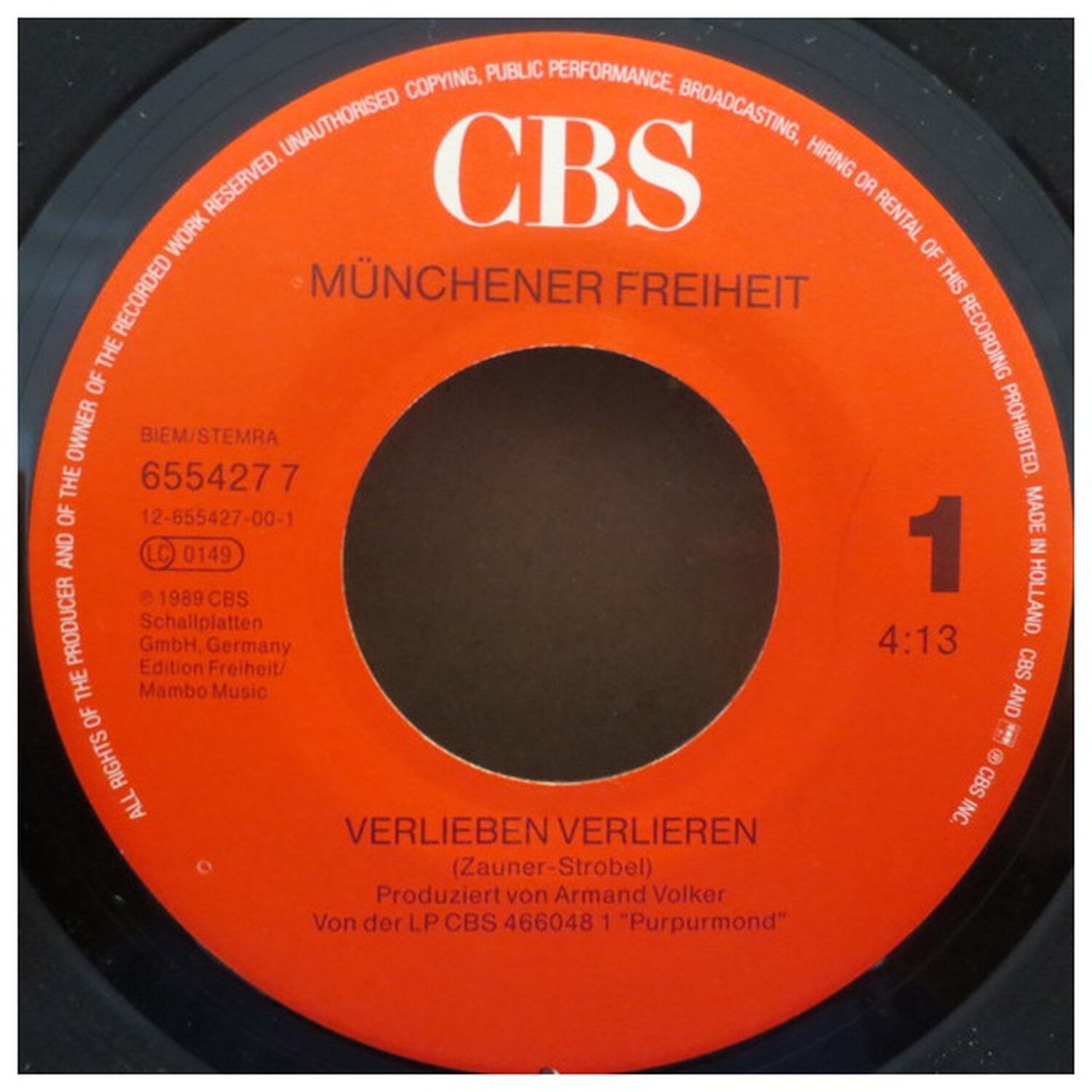 Munchener Freiheit - Verlieben Verlieren | 7" Single Usado image number 2.0
