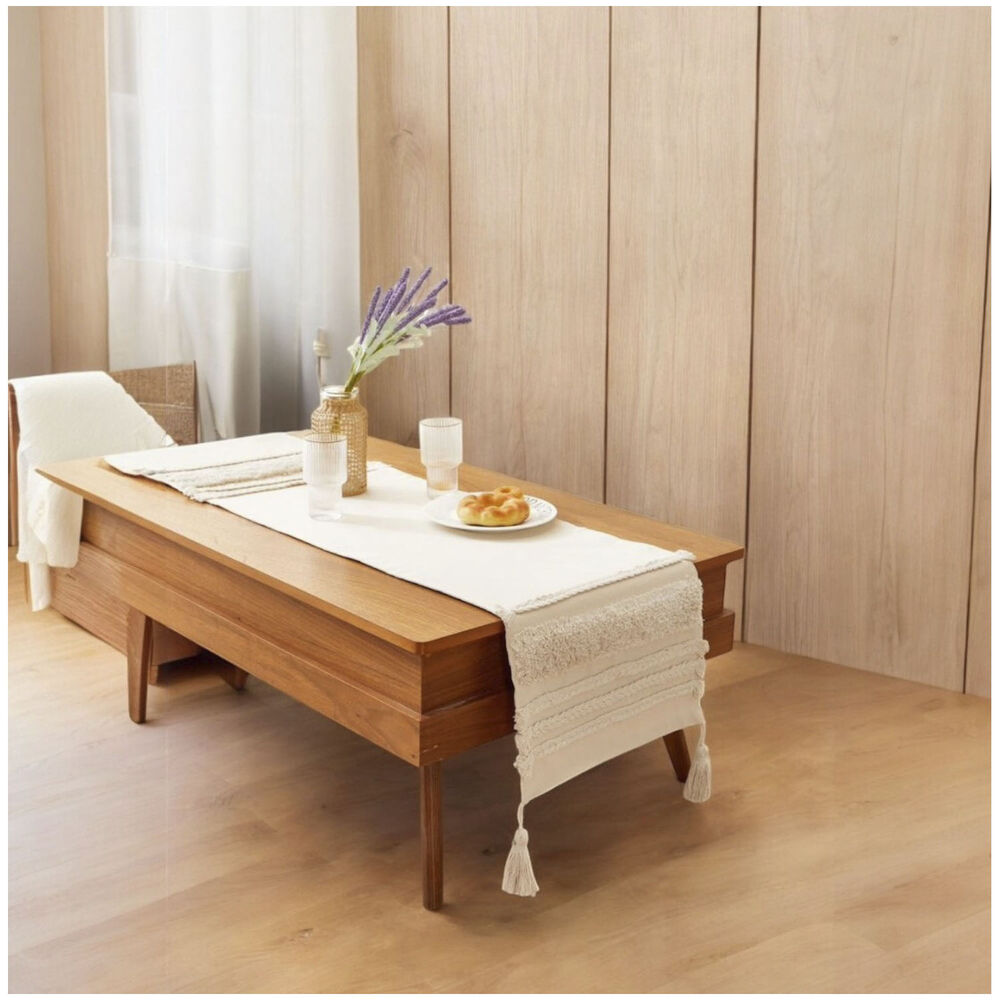 Camino De Mesa De Lino-algodon Boho 35*180cm Mod11 image number 0.0