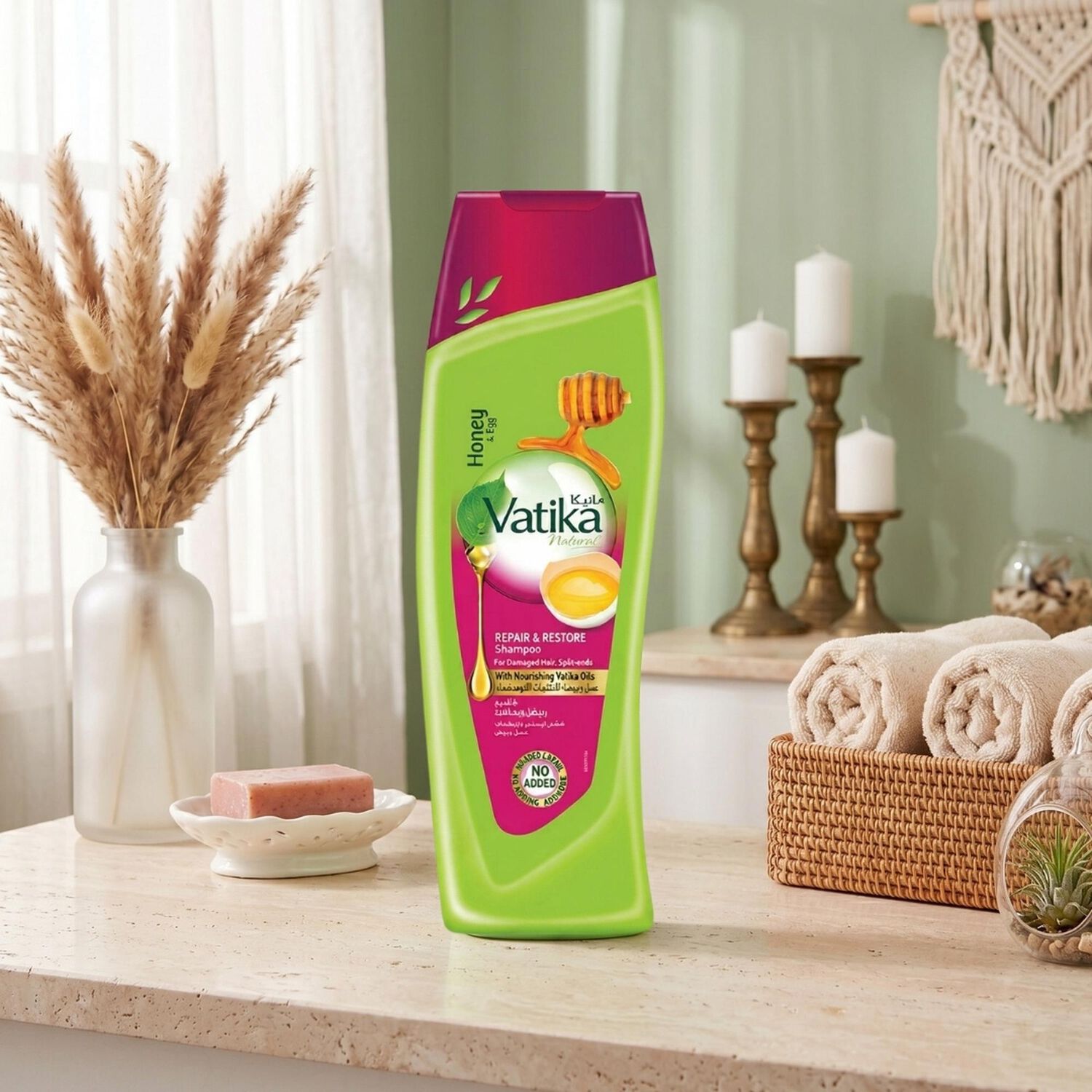 Shampoo Vatika Miel & Huevo 400 Ml image number 1.0
