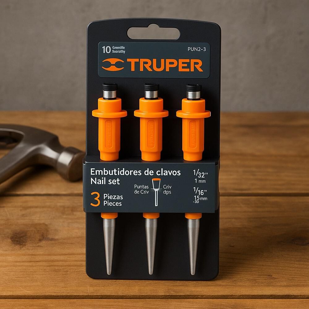 Juego De 3 Embutidores Botadores De Clavos Truper Punz-3 image number 2.0