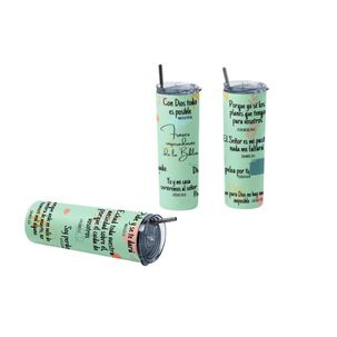 Termo Botella T&eacute;rmica Cristiano Con Vers&iacute;culos B&iacute;blicos Evang&eacute;lico Jes&uacute;s