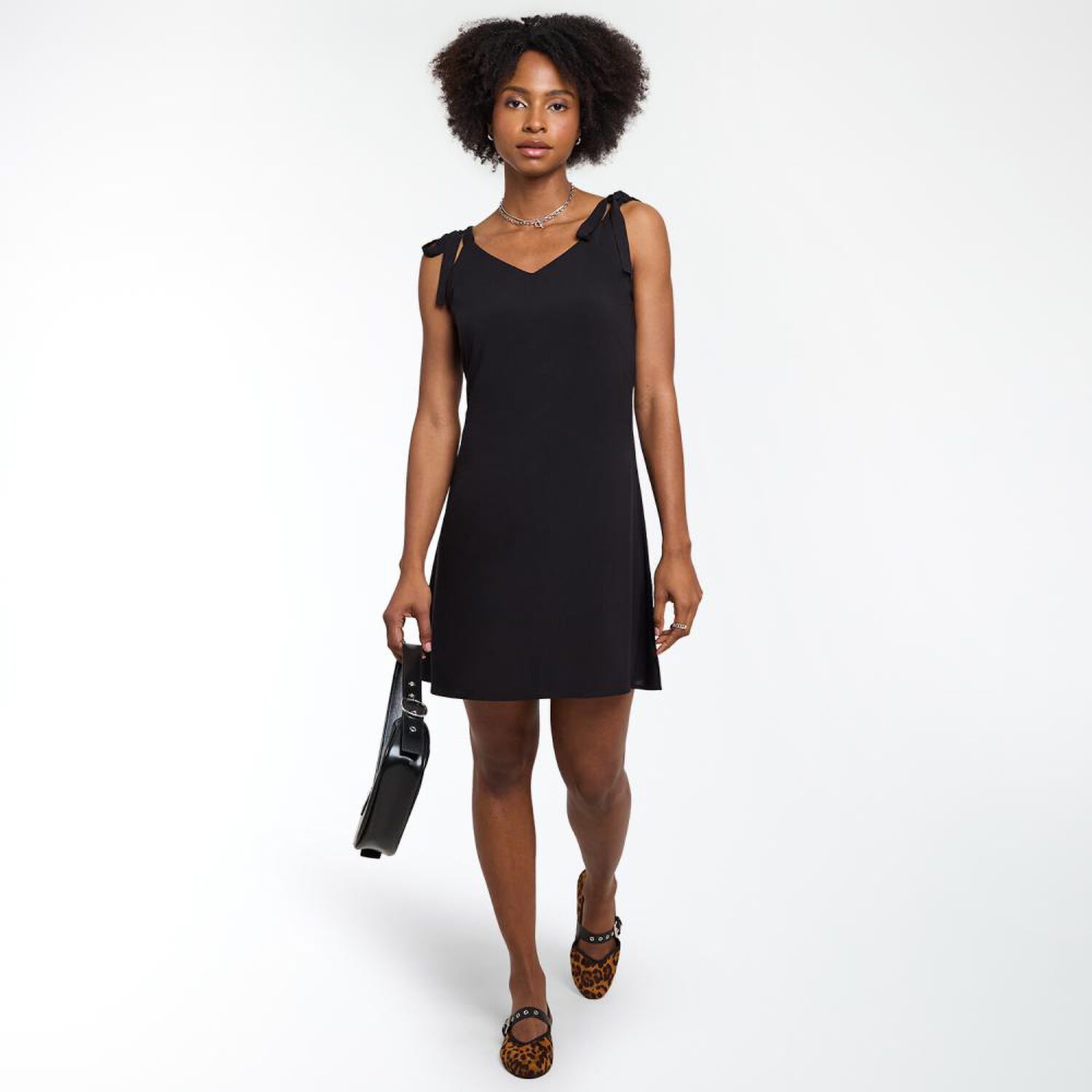 Vestido Midi Con Amarras Sin Mangas Cuello V Mujer Rolly Go image number 1.0