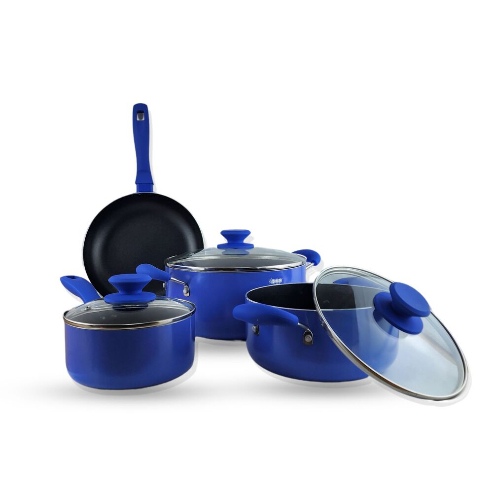Batería De 7 Piezas Titanium Pro Azul Keep Menaje Cocina image number 0.0
