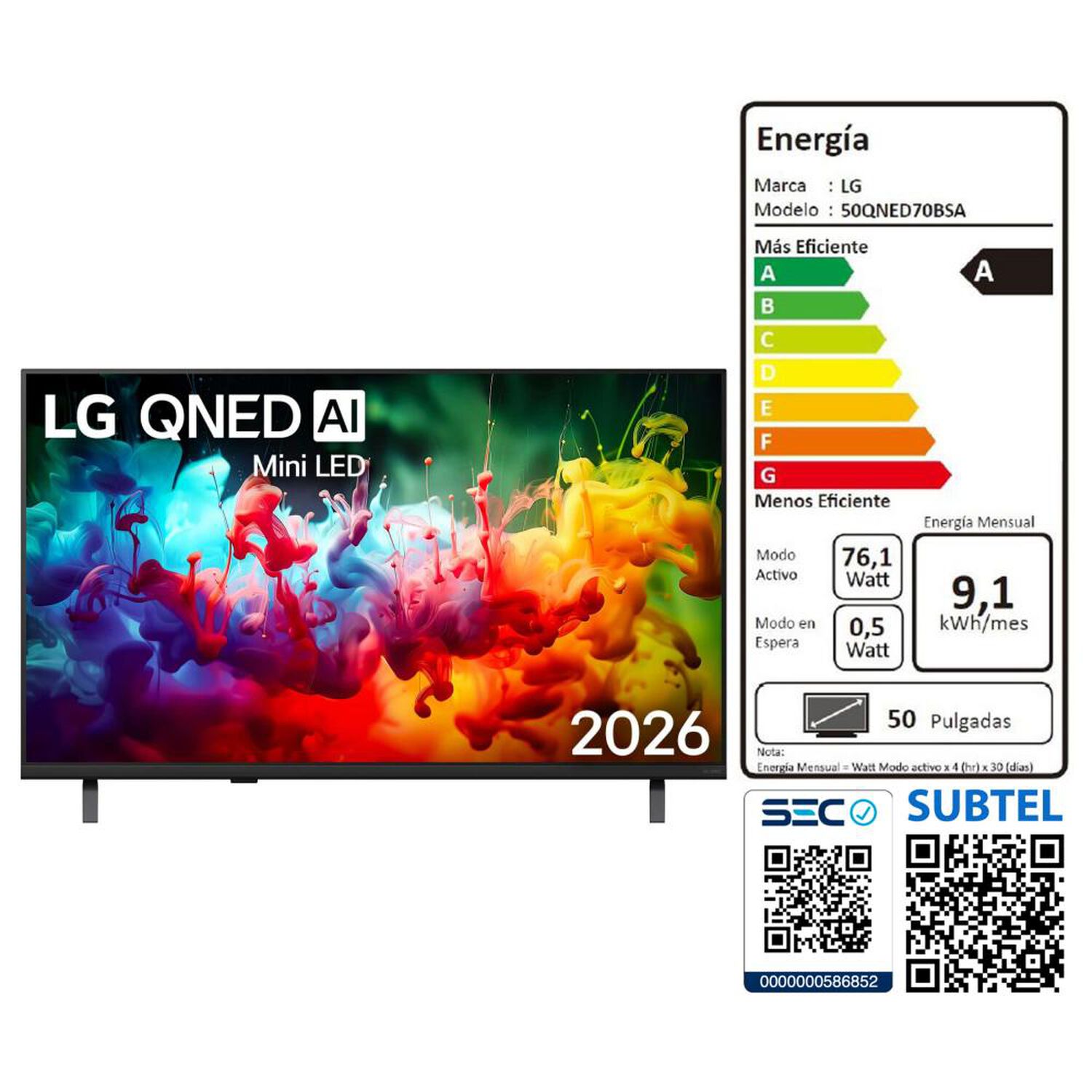 Led 50" LG 50QNED70BSA / Ultra HD 4K / Smart TV image number 13.0