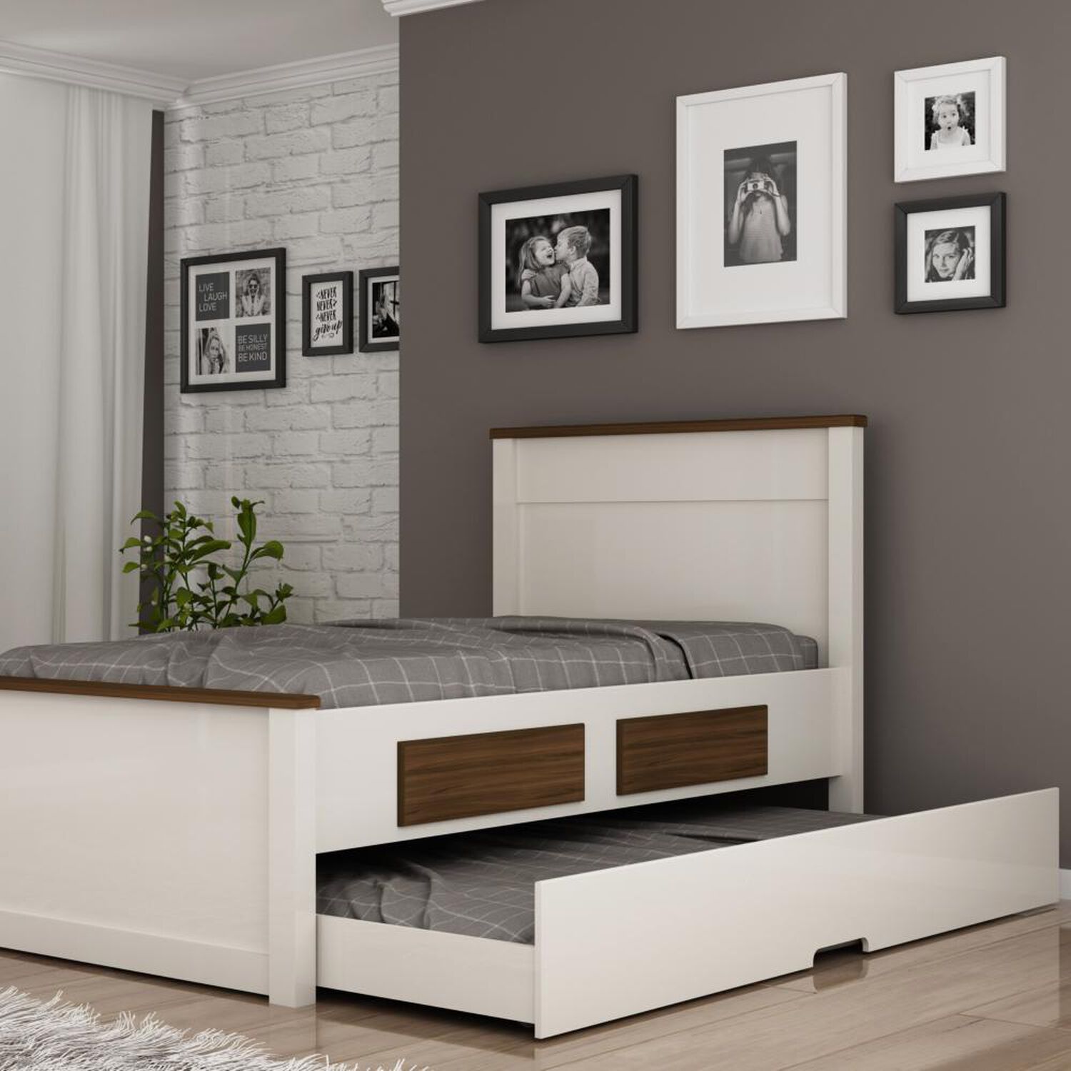 Cama Decocasa Nido Houston / 1.5 Plazas image number 3.0