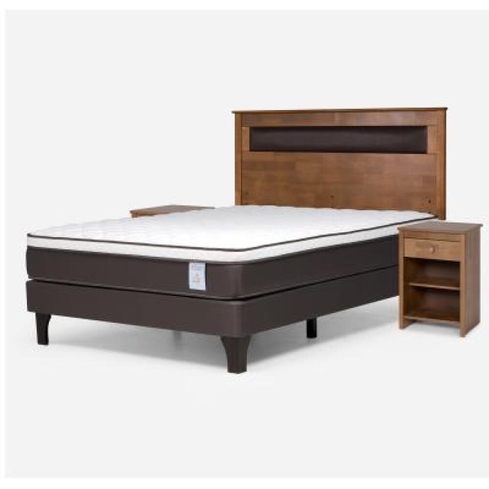 Cama Europea Rosen New Style 4 Plus / 2 Plazas / Base Normal + Set De Maderas Ferrara image number 9.0