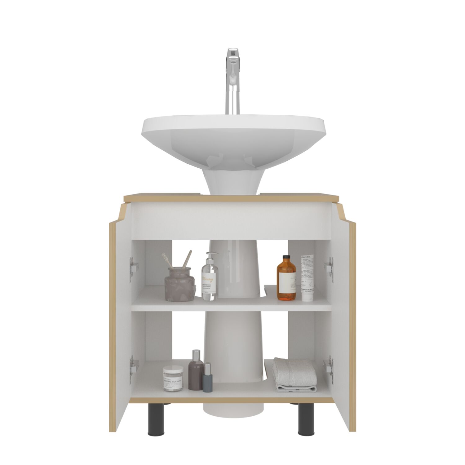 Mueble Para Lavamanos 63x55x41.3 Cm 2 Puertas image number 1.0