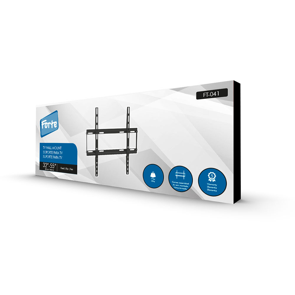 Soporte Tv Fijo 32" A 55" Ultra Delgado 35 Kg Ft-041 Forte Brasforma image number 4.0