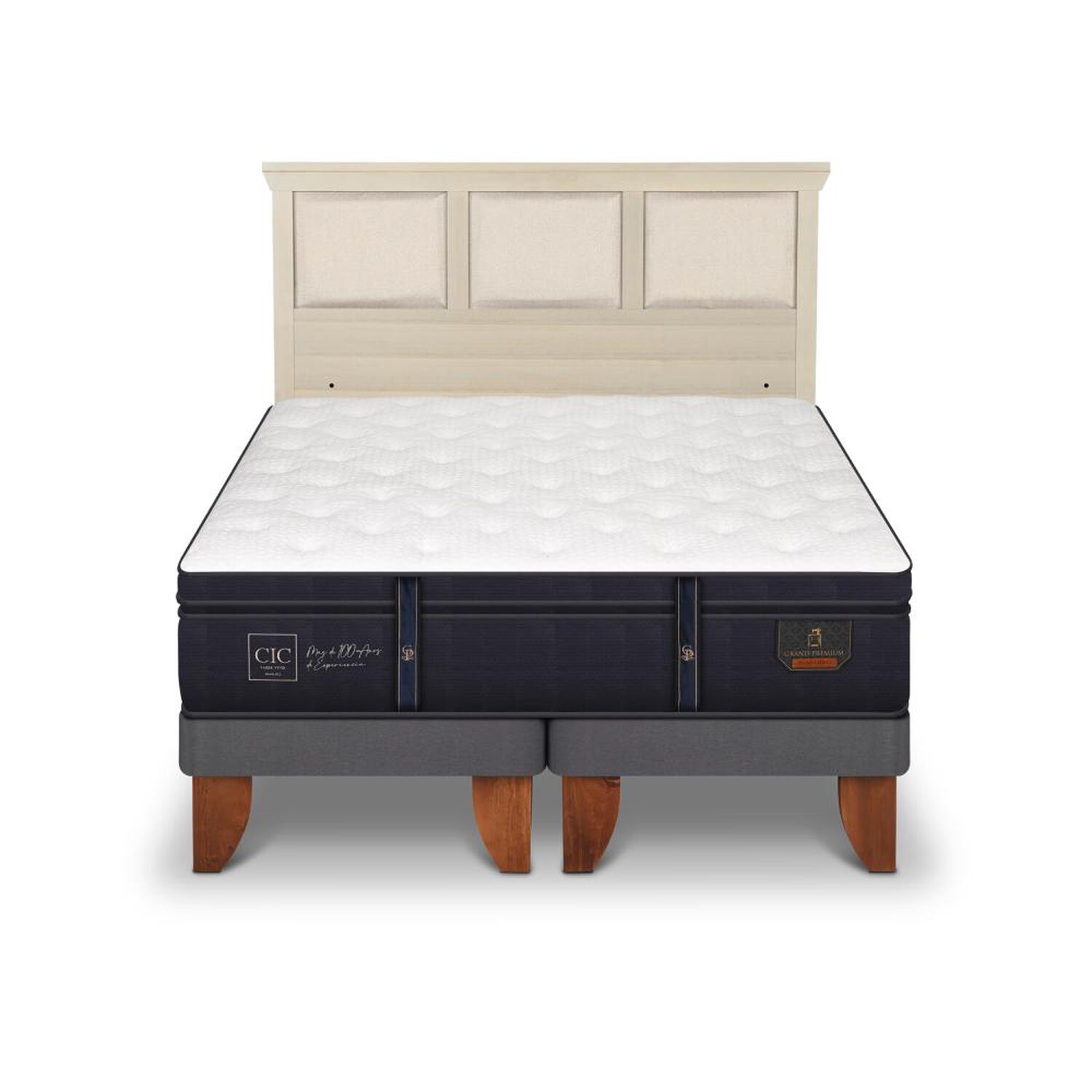 Cama Europea Cic Linea Premium / King / Base Dividida + Respaldo image number 0.0