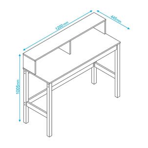 Escritorio Home Mobili Negro / Piés Claros